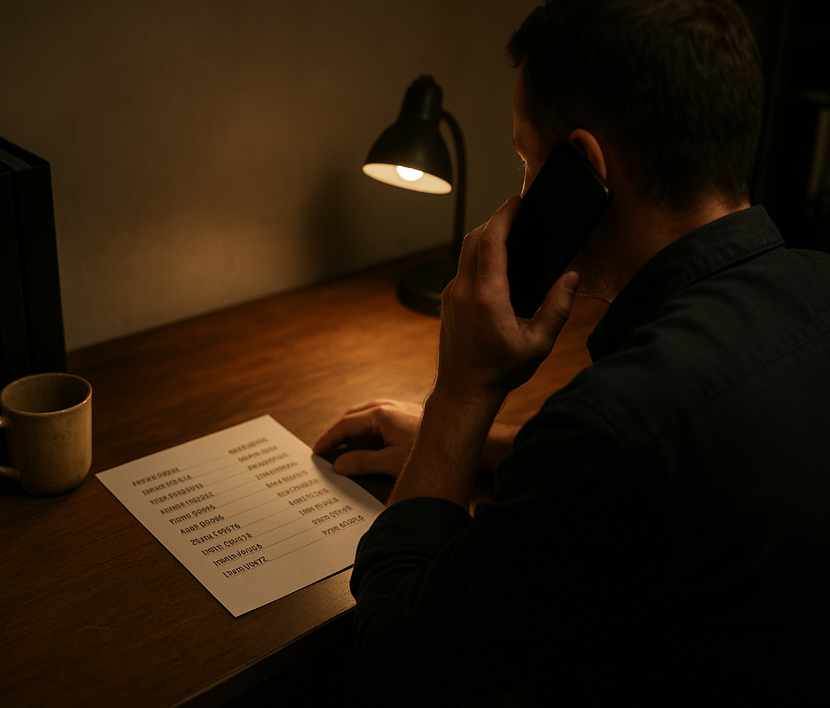 Restaurant manager checking staff contacts beside a busy service station